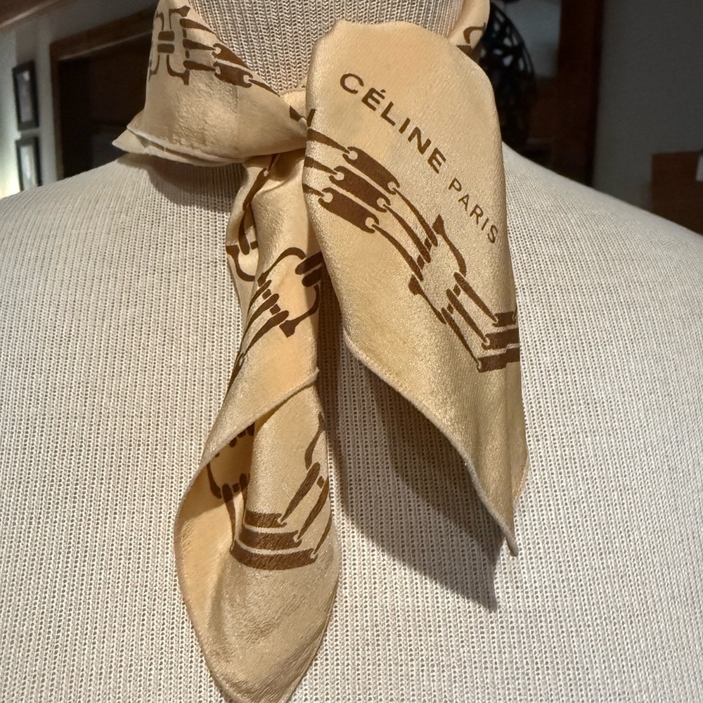 CÉLINE Paris Silk Scarf